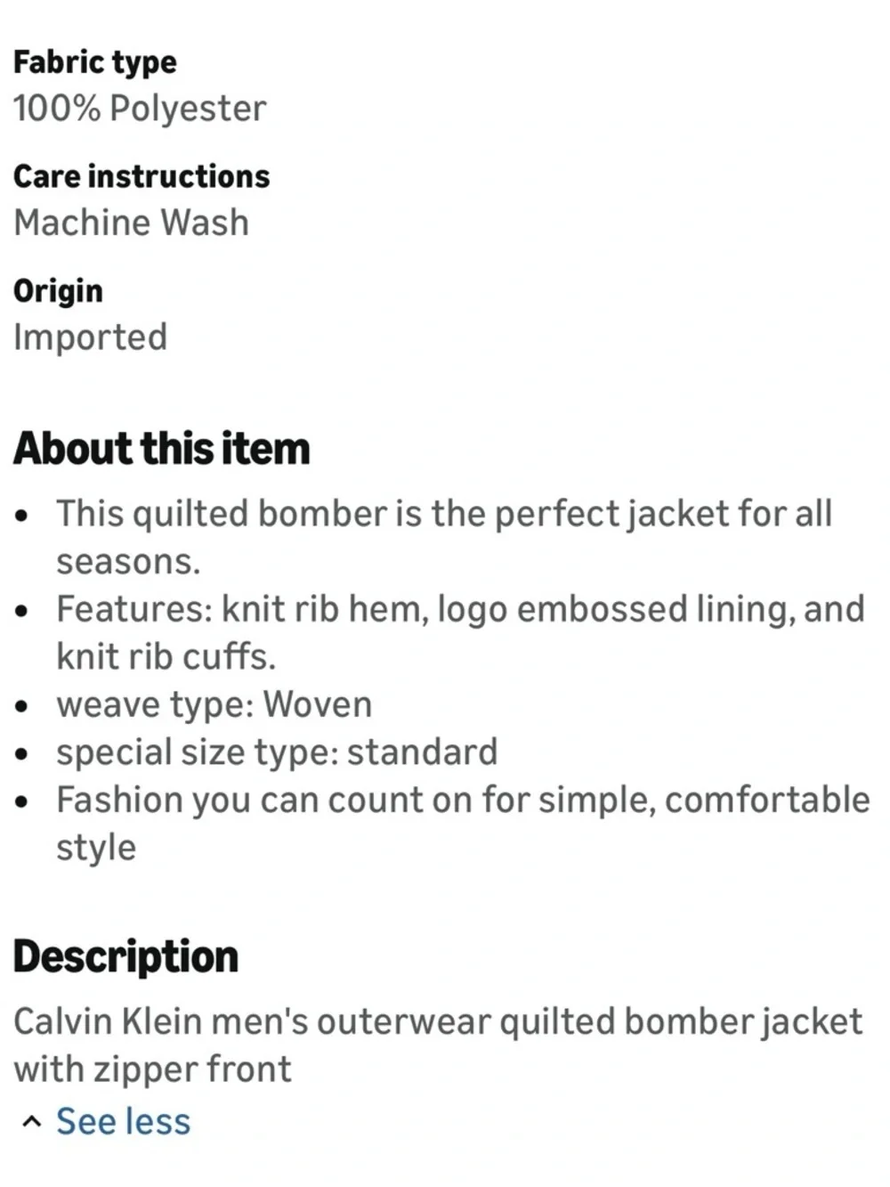 Calvin Klein Quilted Camo Bomber Jacket - Olive & Black